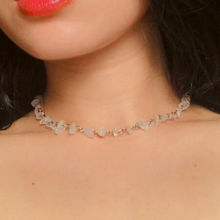 Rose Quartz Necklace (Silver)